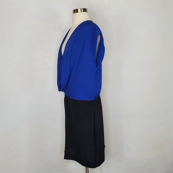 DVF Diane Von Furstenberg Keara Colorblock Silk Dress 8 EUC - Picture 5 of 11